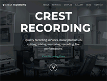 Tablet Screenshot of crestrecording.com